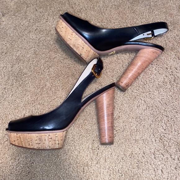 Vintage Unique Prada Open Toe Heels - Picture 4 of 4